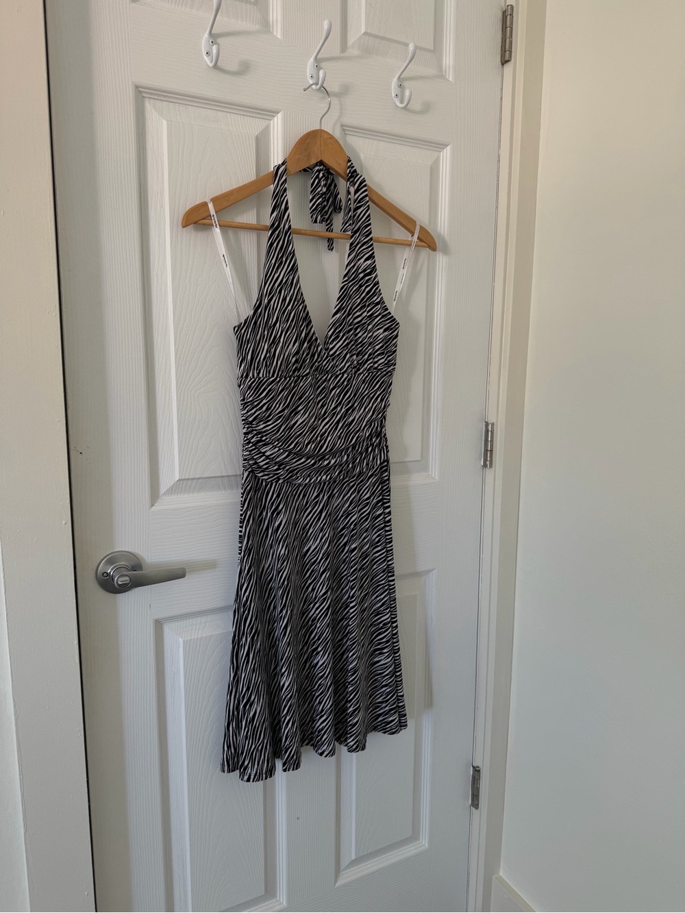 Halter Zebra Print Dress